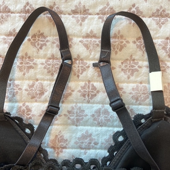 NWOT Aero Lace Padded Convertible Racerback Bralette Dark Grey Aeropostale - Picture 7 of 10
